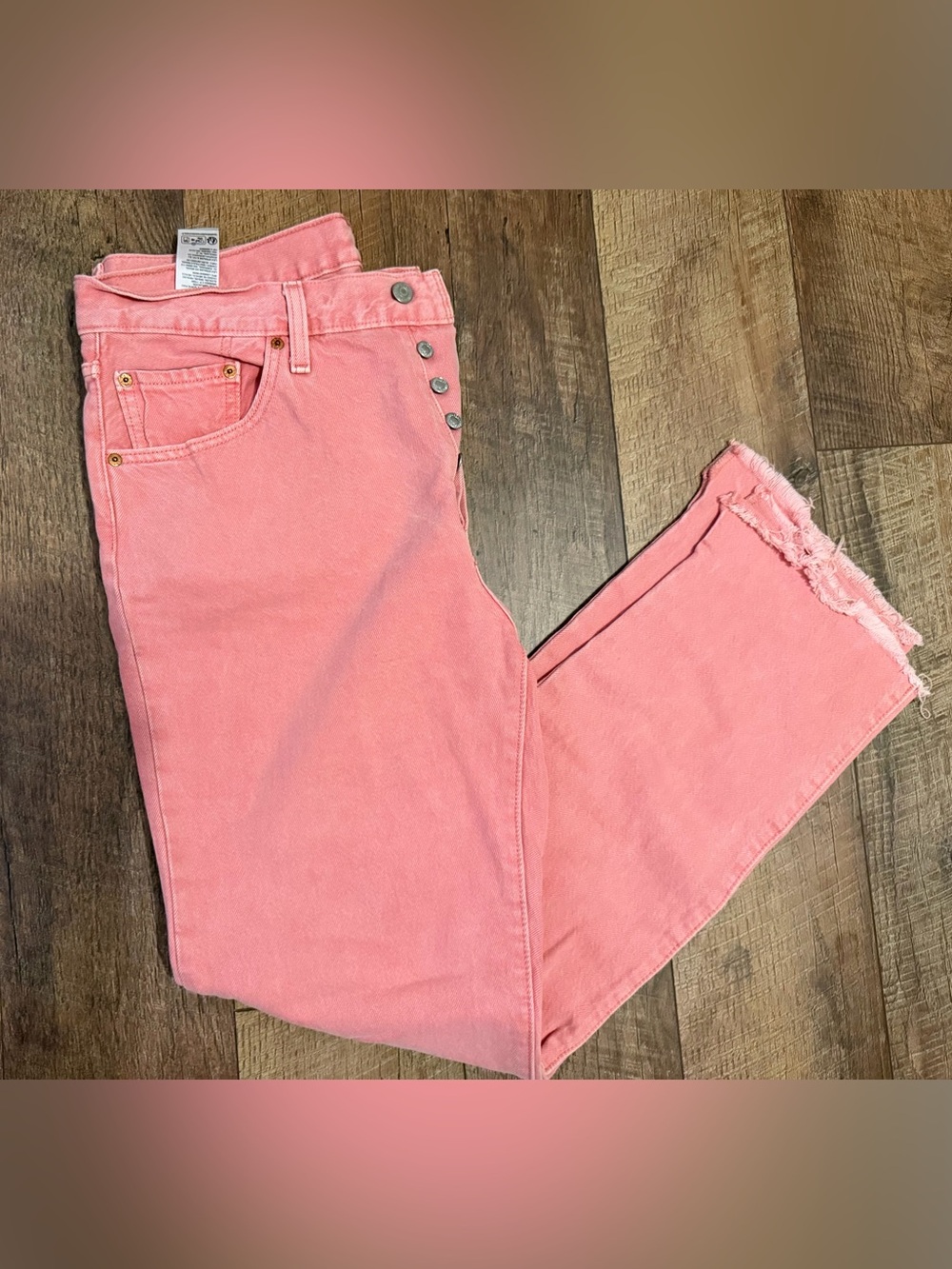 Levi’s 501 Pink Straight Leg Jeans W33 L32